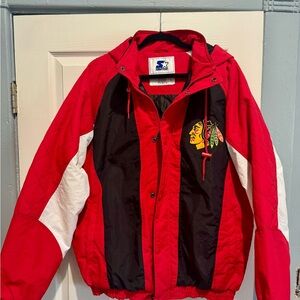 Starter Red and Black Hooded Jacket